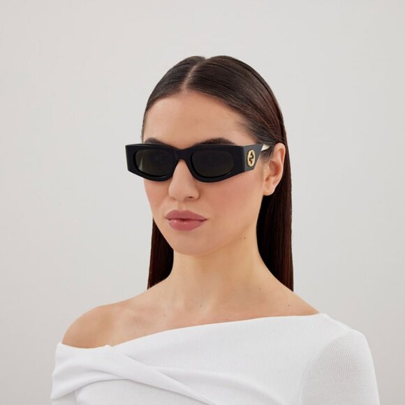 NEW GUCCI SUNGLASSES GUCCI GG1664S 003 DARK HAVANA/IVORY/GREY EYEWEAR - Picture 3 of 4